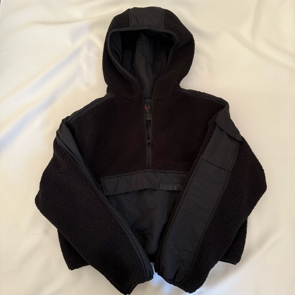 Nike Jordan Fleece Crop Quarter Zip Fleece Hoodie